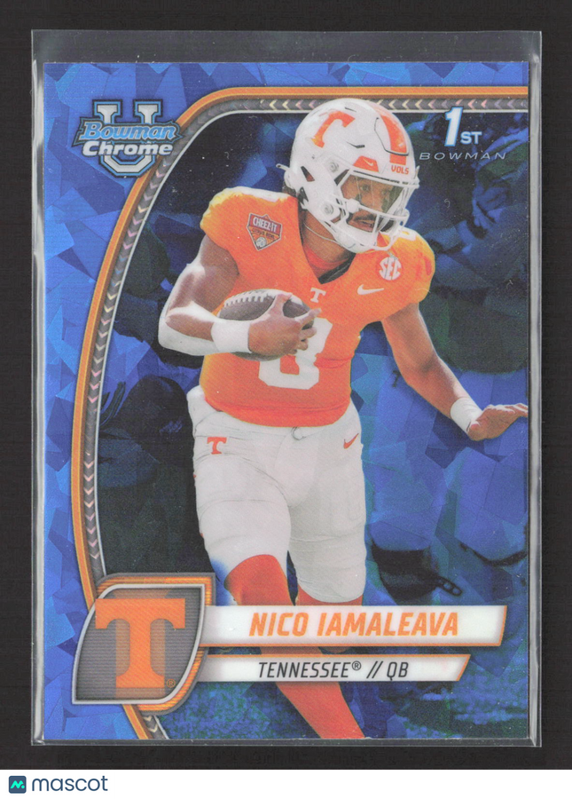 2024 Bowman Chrome University Nico Iamaleava #139 Blue Sapphire 1st Bowman