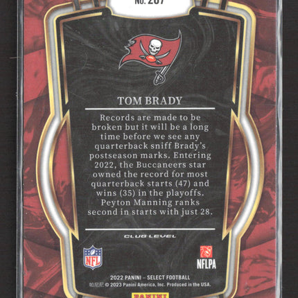 2023 Panini Select Football Tom Brady #207 Club Level