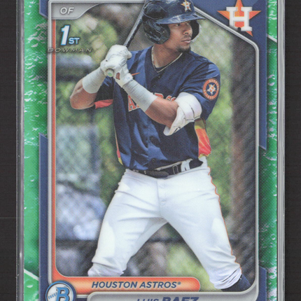 2024 Bowman Chrome Luis Baez #BCP-66 Green Lunar Glow Refractor 1st Bowman
