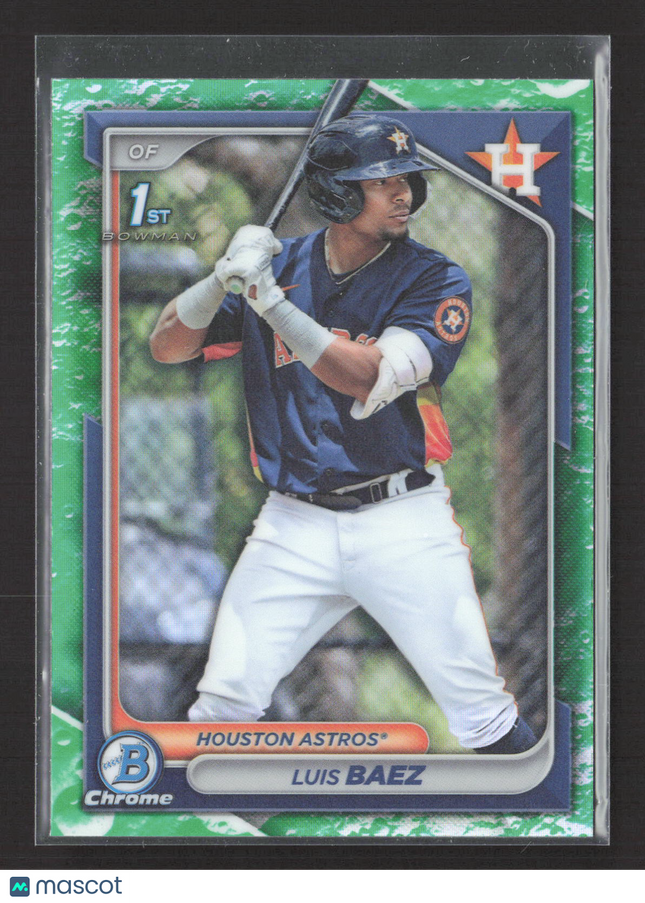 2024 Bowman Chrome Luis Baez #BCP-66 Green Lunar Glow Refractor 1st Bowman