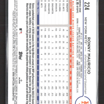 2024 Topps Series One Ronny Mauricio #224 RC rainbow foil