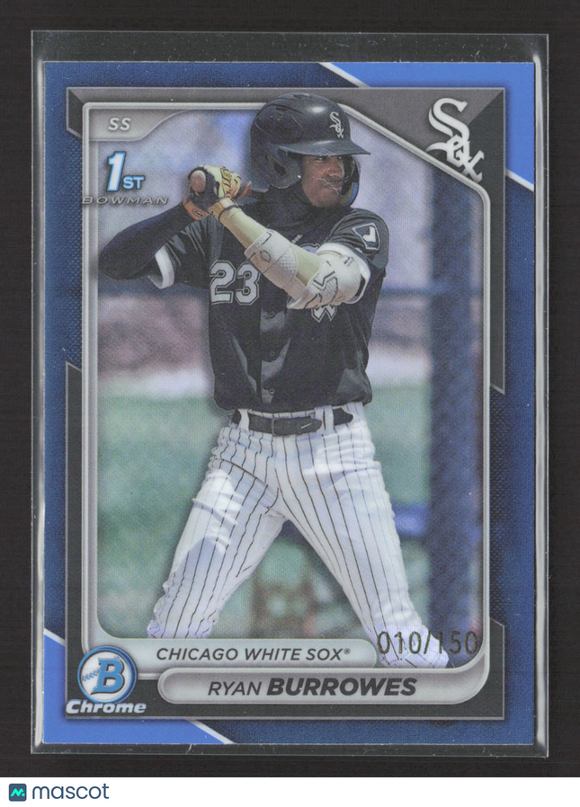 2024 Topps Bowman Chrome Ryan Burrowes #BCP-119 Blue 010/150
