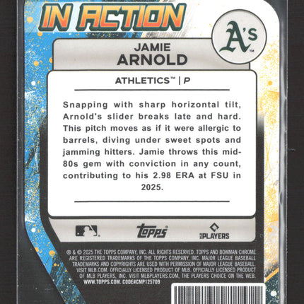 2025 Bowman In Action Jamie Arnold #BIA-3