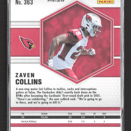 2021 Panini Mosaic Zaven Collins #363 Yellow Reactive RC