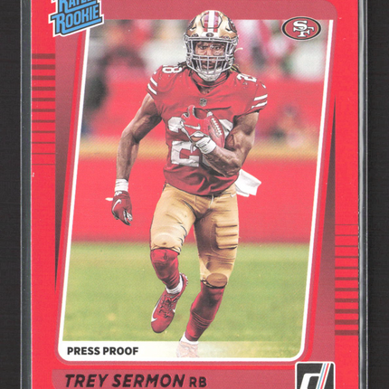 2021 Panini Donruss Trey Sermon #279 Red Press Proof