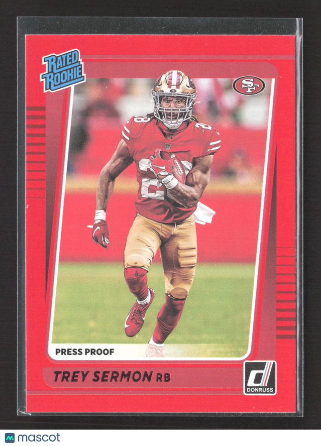 2021 Panini Donruss Trey Sermon #279 Red Press Proof