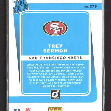 2021 Panini Donruss Trey Sermon #279 Red Press Proof
