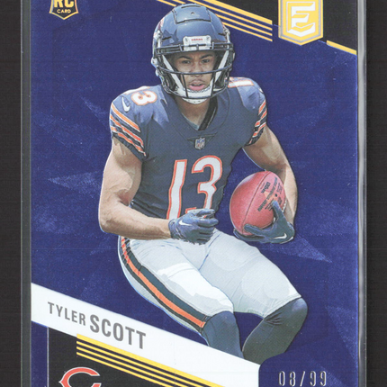 2023 Panini Donruss Elite Football Tyler Scott #191 Blue 08/99 RC