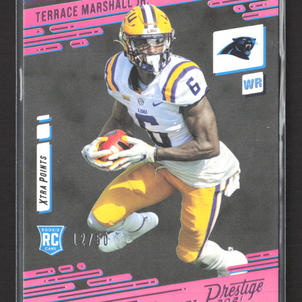 2021 Panini Prestige Xtra Points Terrace Marshall Jr. #216 Pink 12/50 RC
