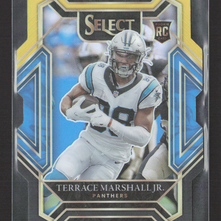 2022 Panini Select Club Level Terrace Marshall Jr. #262 Blue Yellow Prizm RC