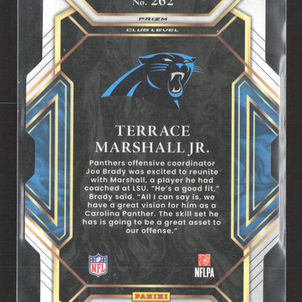 2022 Panini Select Club Level Terrace Marshall Jr. #262 Blue Yellow Prizm RC