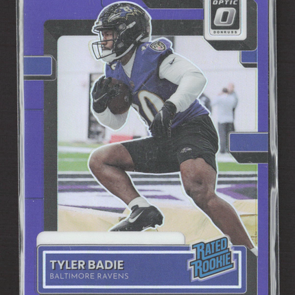 2022 Panini Donruss Optic Tyler Badie #P-348 Purple 30/50