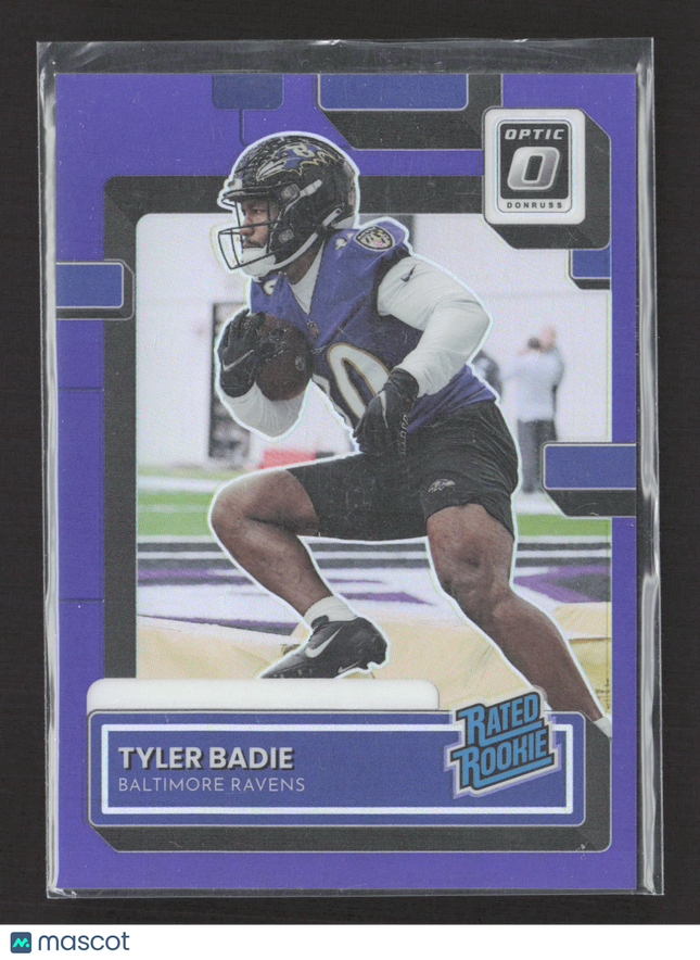 2022 Panini Donruss Optic Tyler Badie #P-348 Purple 30/50