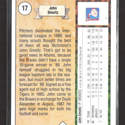 1989 Upper Deck John Smoltz #17