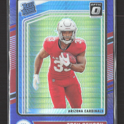 2024 Panini Donruss Optic Trey Benson #293 Blue Velocity