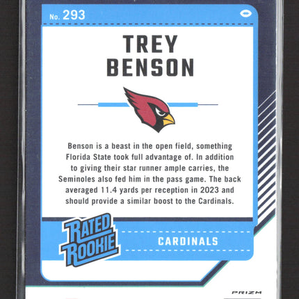 2024 Panini Donruss Optic Trey Benson #293 Blue Velocity