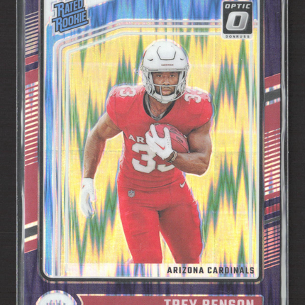 2024 Panini Donruss Optic Prizm Trey Benson #293 purple shock