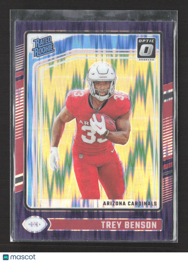 2024 Panini Donruss Optic Prizm Trey Benson #293 purple shock