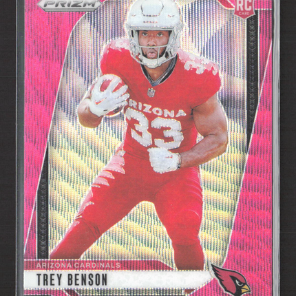 2024 Panini Prizm Trey Benson #392 Pink wave RC