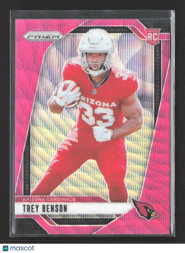 2024 Panini Prizm Trey Benson #392 Pink wave RC