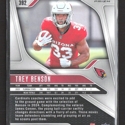 2024 Panini Prizm Trey Benson #392 Pink wave RC