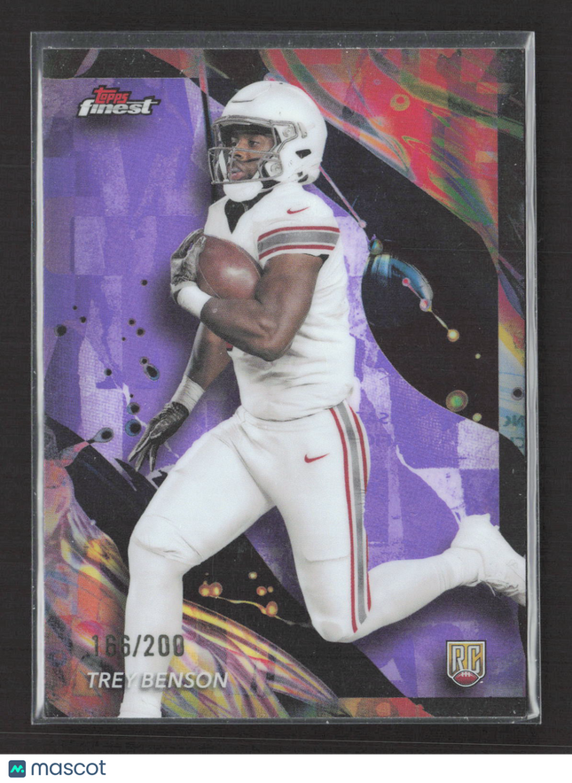 2024 Topps Finest Trey Benson #176 Purple RC 166/200