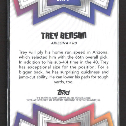 2024 Topps Finest Dynamos Trey Benson #DYN-9 X-Fractor RC