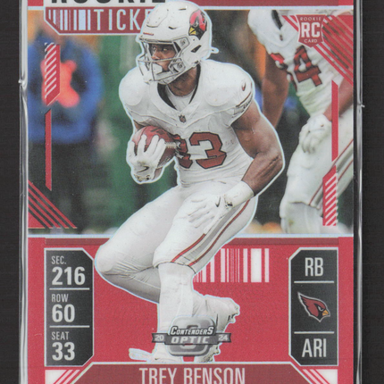 2025 Panini Contenders Optic Trey Benson #96 Red RC 121/199