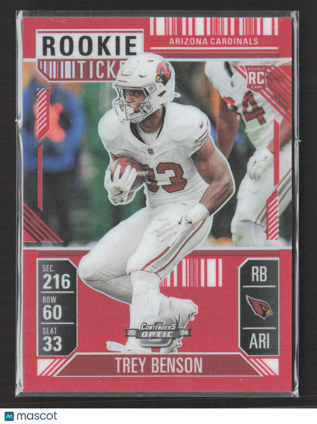 2025 Panini Contenders Optic Trey Benson #96 Red RC 121/199