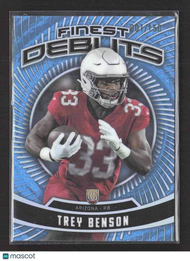 2024 Topps Finest Debuts Trey Benson #D-14 Blue RC 001/150