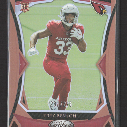 2024 Panini Certified Trey Benson #151 Bronze 261/275 RC