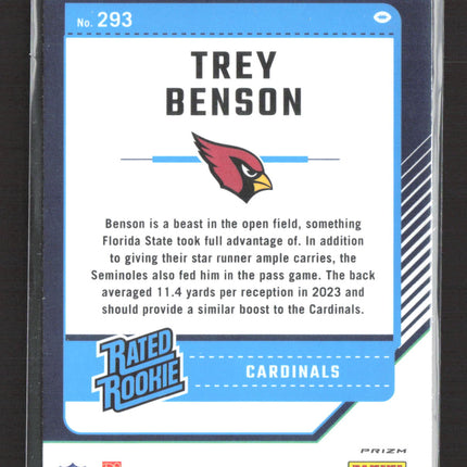 2024 Panini Donruss Optic Trey Benson #293 purple scope