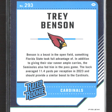 2024 Panini Donruss Optic Trey Benson #293 blue