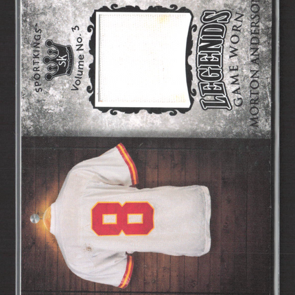 2009 Sportkings Volume No. 3 Legends Memorabilia Morten Andersen #LSM-42 Jersey