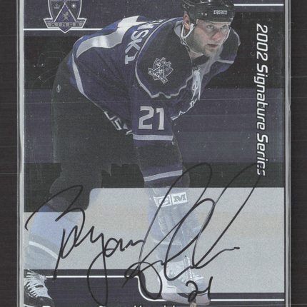 2002 In The Game Signature Series Bryan Smolinski #139 auto Auto