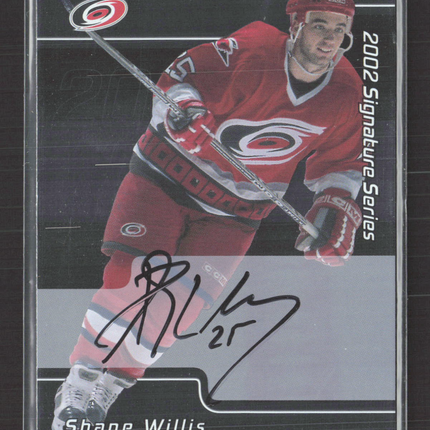 2002 In The Game Signature Series Shane Willis #006 auto Auto