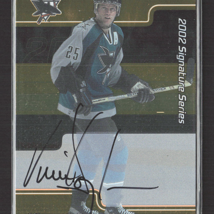 2002 In The Game Signature Series Vincent Damphousse #195 auto gold