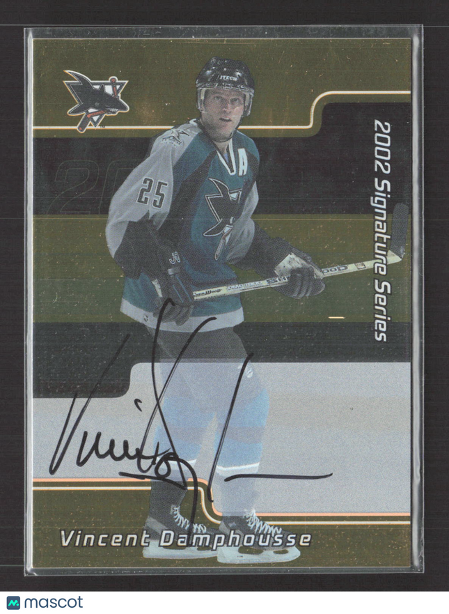2002 In The Game Signature Series Vincent Damphousse #195 auto gold