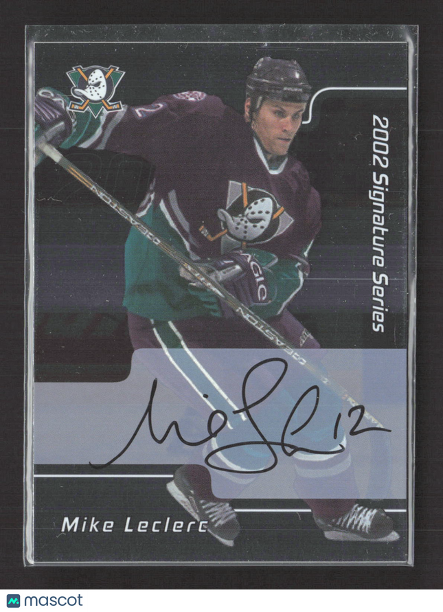 2002 In The Game Signature Series First Signature Card Mike Leclerc #073 auto Auto