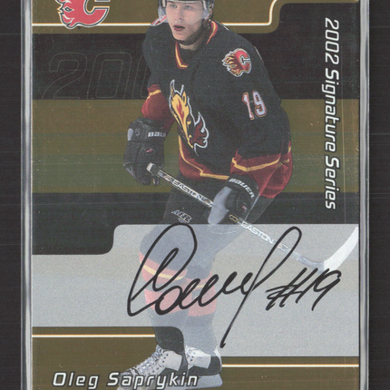 2002 In The Game Signature Series Oleg Saprykin #128 auto gold