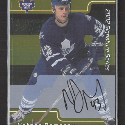 2002 In The Game Signature Series Nathan Dempsey #071 auto First Signature gold
