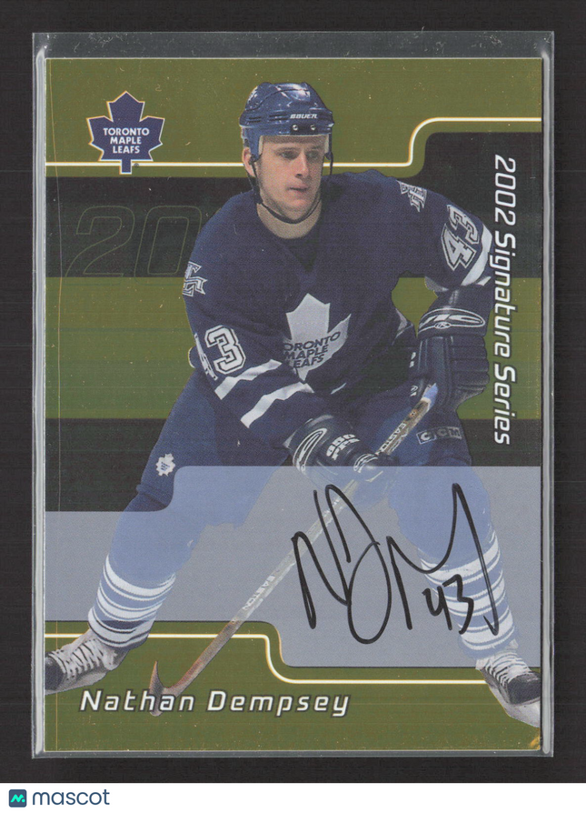 2002 In The Game Signature Series Nathan Dempsey #071 auto First Signature gold
