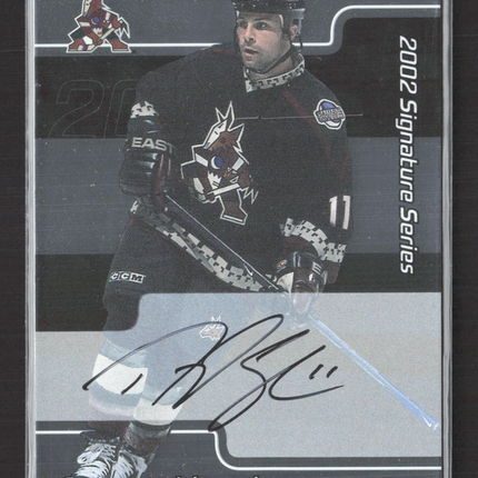 2002 In The Game Signature Series Daymond Langkow #142 auto Auto