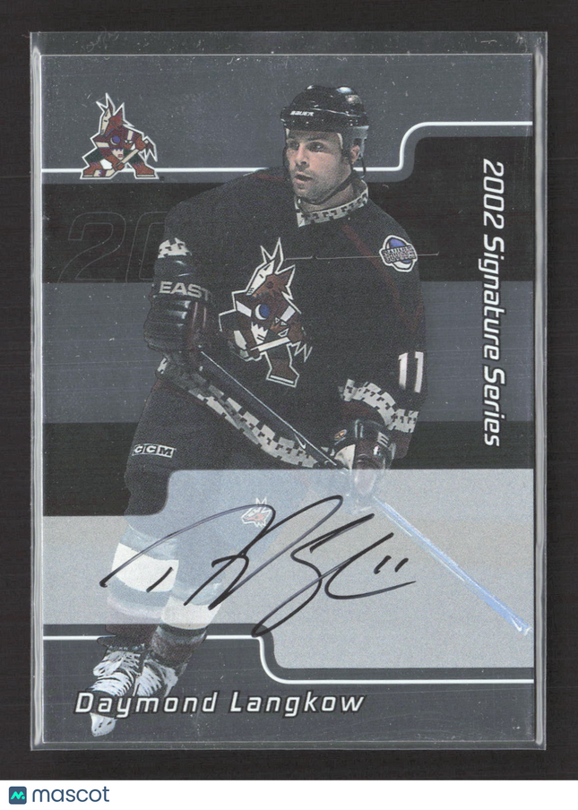 2002 In The Game Signature Series Daymond Langkow #142 auto Auto