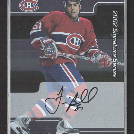 2002 In The Game Signature Series Francis Bouillon #188 auto Auto