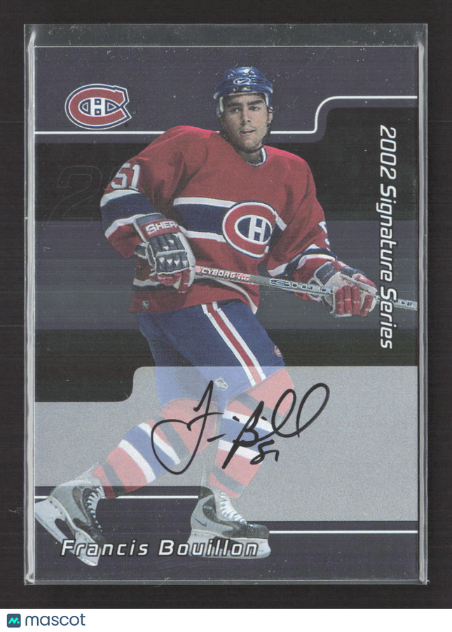 2002 In The Game Signature Series Francis Bouillon #188 auto Auto