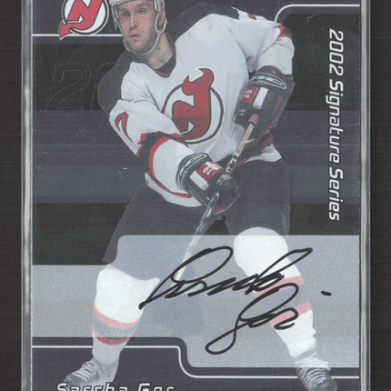 2002 In The Game Signature Series Sascha Goc #225 auto Auto