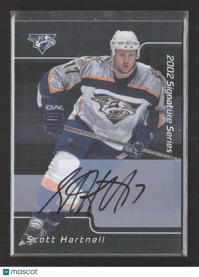 2002 In The Game Signature Series Scott Hartnell #039 auto Auto