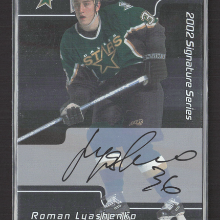 2002 In The Game Signature Series Roman Lyashenko #139 auto Auto