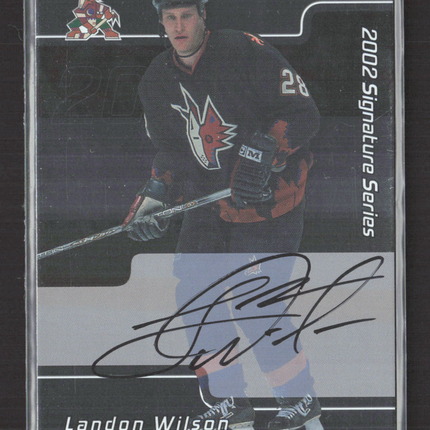 2002 In The Game Signature Series Landon Wilson #139 auto Auto